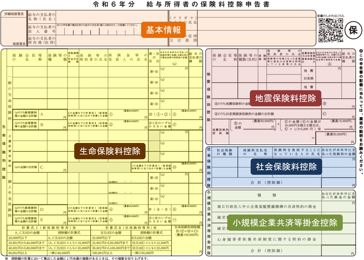 保険料控除申告書 令和6年分