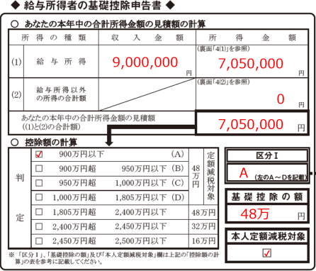 基礎控除申告書 令和6年分