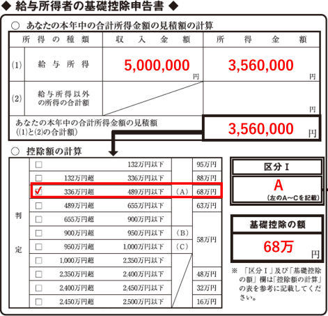基礎控除申告書 令和7年分