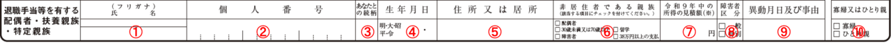 扶養控除等申告書 令和9年分