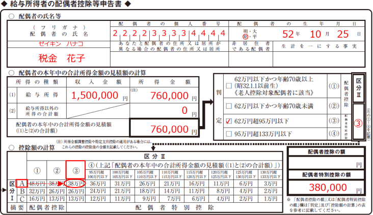 基礎控除申告書 令和8年分 配偶者控除