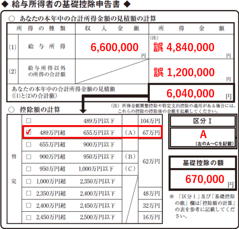 基礎控除申告書 令和8年分